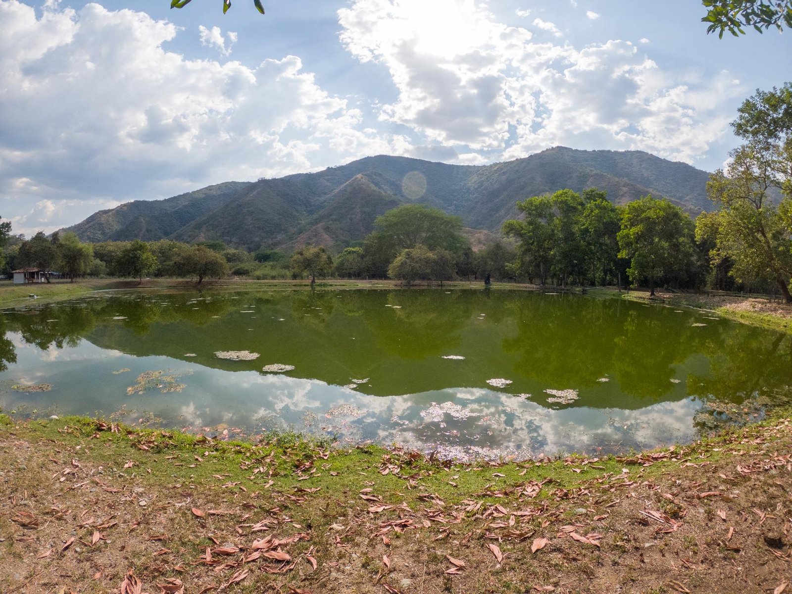 Lago y montañas del entorno natural del proyecto